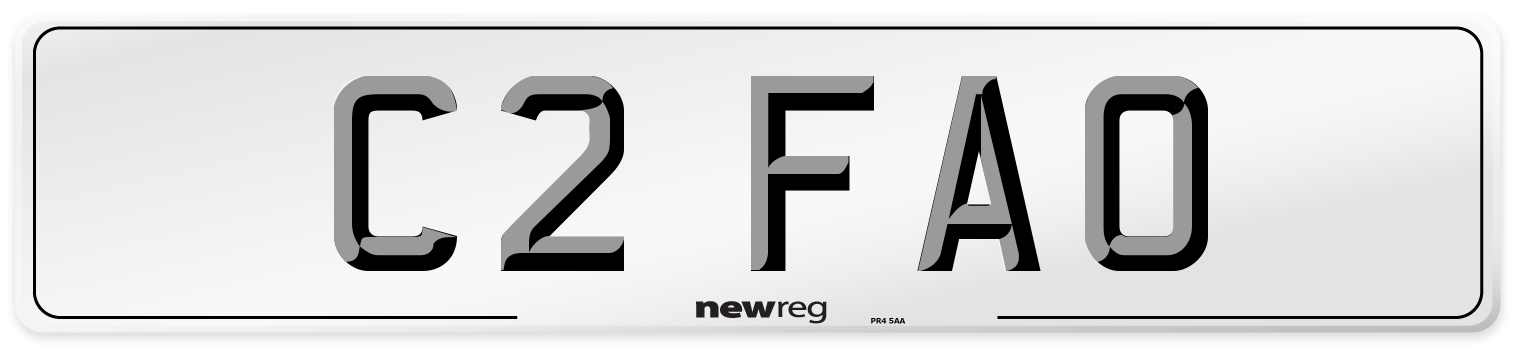 C2 FAO Number Plate from New Reg
